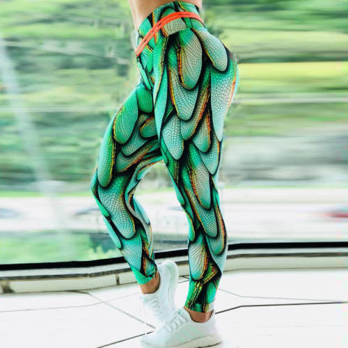 Women 3D Printing Exercise Wear Body Mechanics Leggings PQHYDZ07