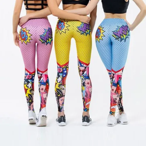 Anime Print Outdoor Pants Sexy Lift Butts Fitness Wear PQHY555