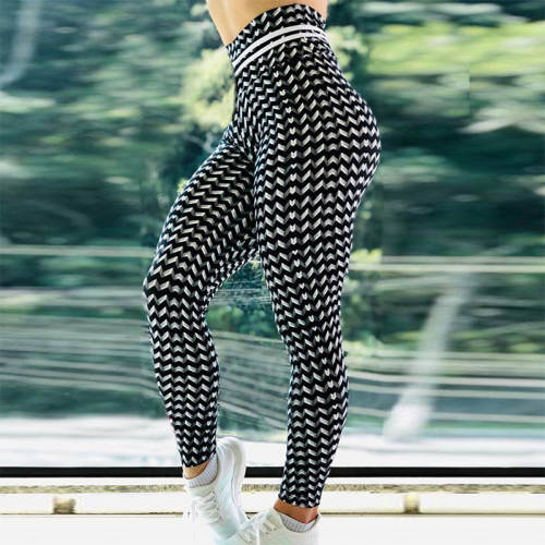 geometry Print Yoga Leggings Sexy Bubble Butts Fitness Pants PQHYDZ13