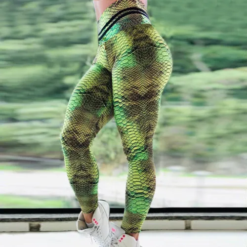 Boa Print Fitness Clothing Body Mechanics Leggings PQHYDZ09