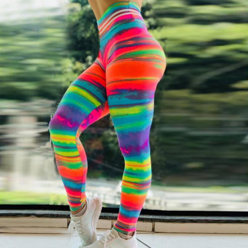 Sunset Glow Yoga Pants Women Exercise Capris  Female Yoga Outfits PQHY1275
