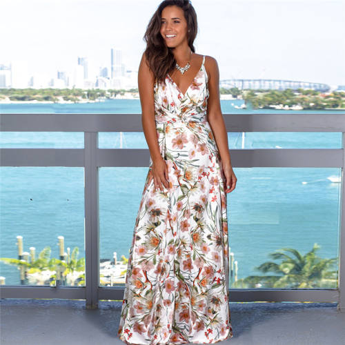 Summer Trendy Clothing Female Boho Dress Women Maxi Dresses PQ22835A