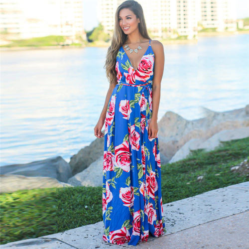 Women Beach Break Clothes Summer Floor-Length Streetwear PQ22020F