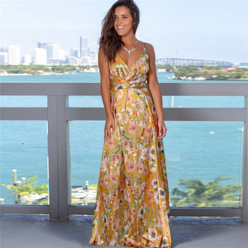Fashion Maxi Dresses Female Boho Dress PQ22835E