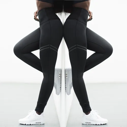Slim Jogging Leggings Striped Stretch Yoga Pants PQYS7026B