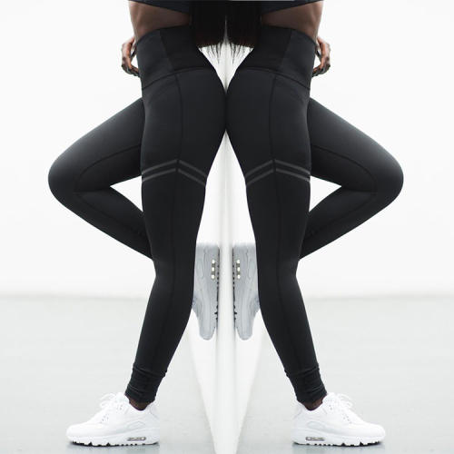 Slim Jogging Leggings Striped Stretch Yoga Pants PQYS7026B