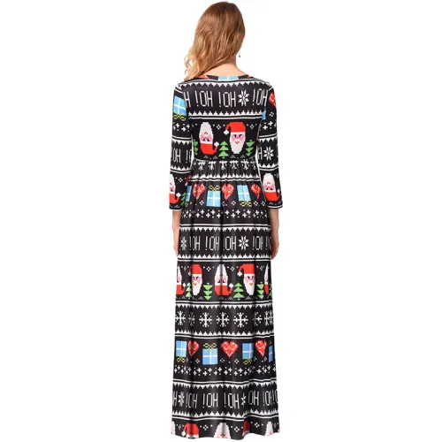 Ugly Christmas Dress Xmas Casual Skirt Crew Neck Clothes PQR1201