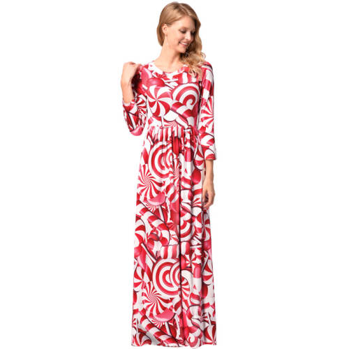 Lollipop Printing Christmas Dress Xmas Casual Streetwear PQR1198