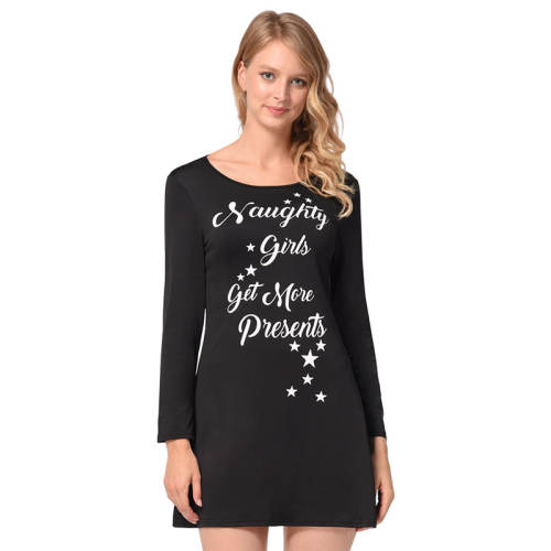 Merry Christmas Mini Dress Women Xmas Casual Dresses PQRYG1255