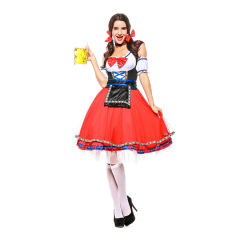 Original Bavarian Cosplay Theme Costume Beer Girl Fancy Dress PQPS8114
