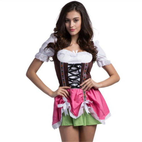 Women Carnival Oktoberfest Uniform Bavarian Cosplay Theme Costume PQPS8926