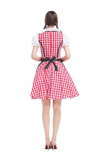 Bavarian Maid Cosplay Costume German Oktoberfest Beergirl Fancy Dress PQPS2841