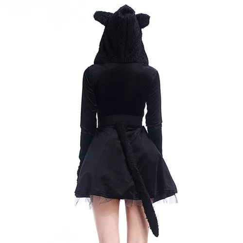 Halloween Cat Costume for Women Animal Cosplay Fancy Dress PQPS1713