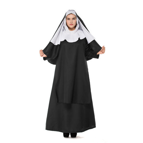 Plus Size Jesus Christ Virgin Mary Costume Nun Cosplay Fancy Dress PQPS89171