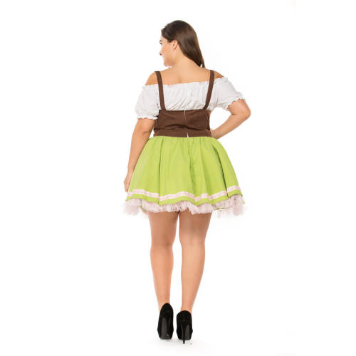 Plus Size Maid Wear Bavarian National Traditional Beer Girl Costume PQPS7202