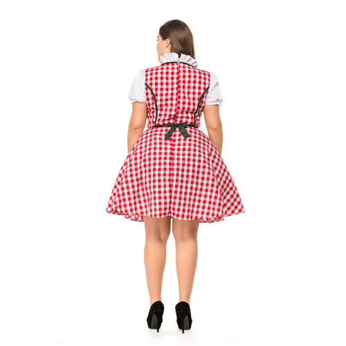 Plus Size Bavarian Traditional Beer Dress German Oktoberfest Costumes PQPS2841