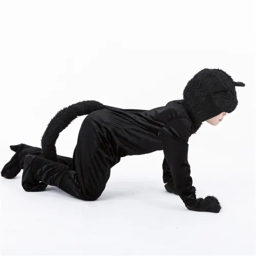 Halloween Black Cat Costume Children Carnival Stage Performance Outfit PQPS1714