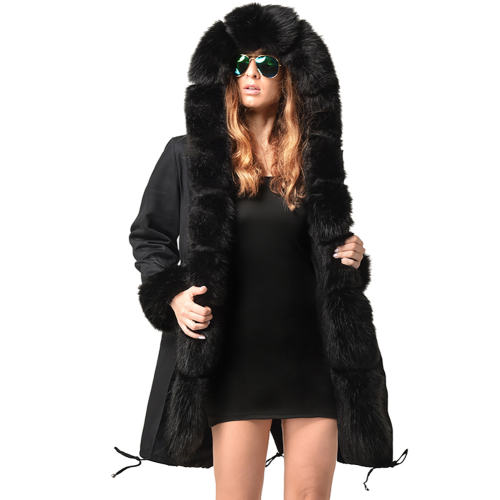 Faux Fur Winter Jacket Women Parker Hannifin Fashion Female Parka PQ19D005