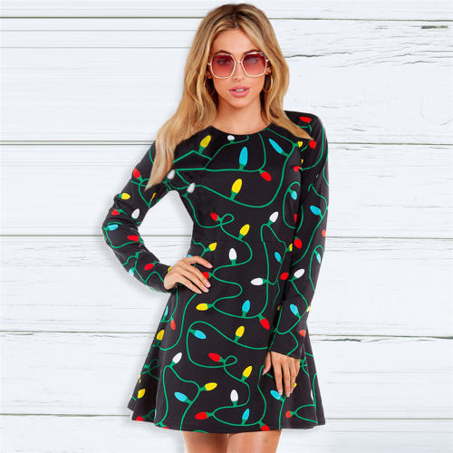 Christmas Fashion Dress for Women Winter Casual Dress PQRYG22925G