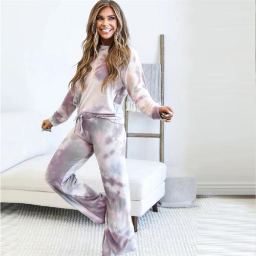 Winter Home Wear for Women Printing Loungewear Sport Tracksuit PQLH205C