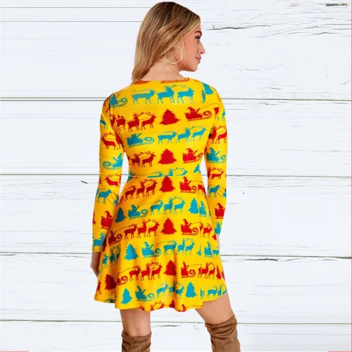 Christmas Mini Dresses for Women Santa Claus Style Dress PQ22925C