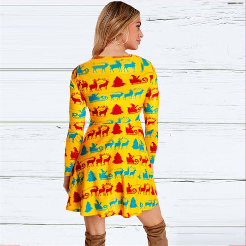 Christmas Mini Dresses for Women Santa Claus Style Dress PQ22925C