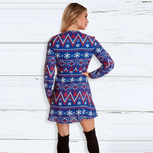 Christmas Streetwear for Women Long Sleeve Daily Dresss PQ22923E