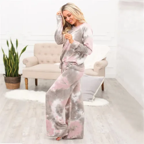 Autumn Loungewear For Women Tie-dyed Home Wear PQLH205A