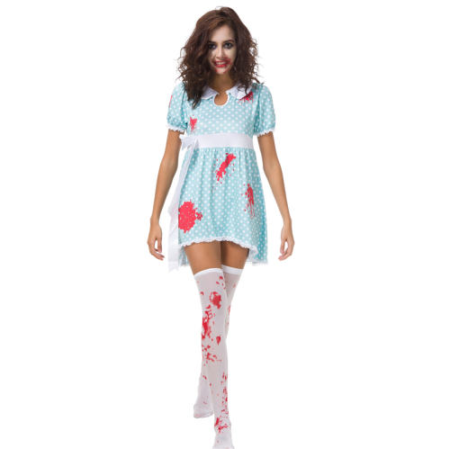 Female Zombie Blood Doll Costume Halloween Vampire Fancy Dress PQ80881