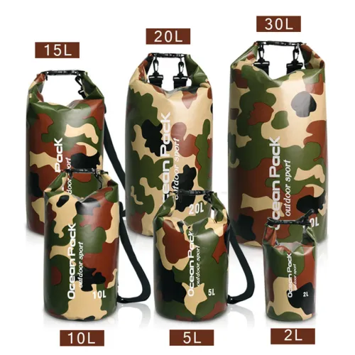 Unisex Beach Storage Camouflage Duffel Bags Sport Dry Storage PQXZX08A