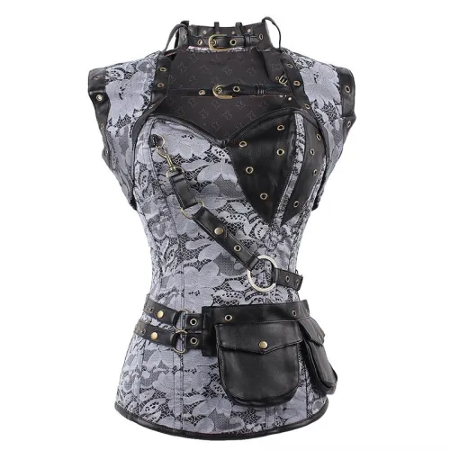 Women Gothic Corzzet Steampunk Luxury Medieval Punk Corset PQT8422C