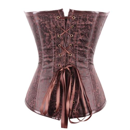 Steampunk Corset Gothic Leather Corset Corsages Sexy Corsage PQT8436