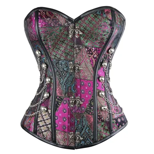 Overbust Corsets Steampunk Corselet Gothic Clothing Classic Waist Trainer PQT8438