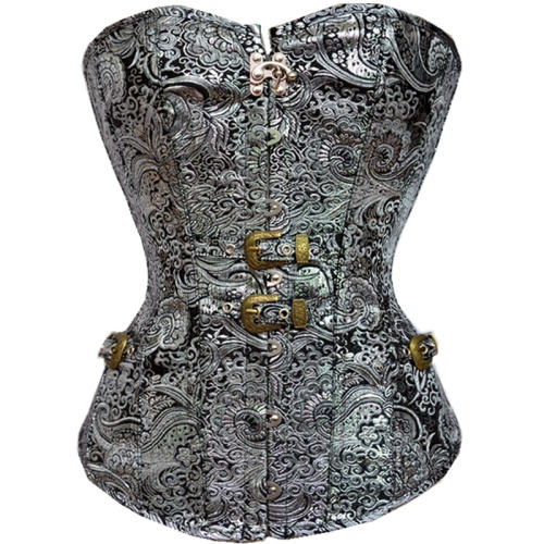 Royal Court Overbust Corset Steampunk Print Corselet for Women PQT8373