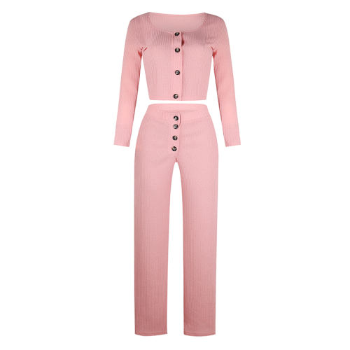 Long Sleeve Cardigan For Women Slim Buttoned Casual Tracksuits PQOM9141