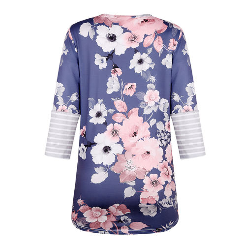 Winter Printed Shirt Casual Tops Autumn Cardigan For Women PQOM9132B