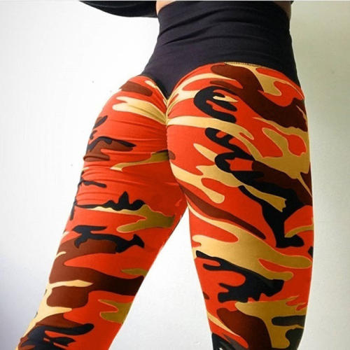 Women Sport Wear High Waist Camouflage Print Leggings PQOM9149B