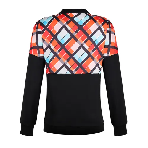 Autumn Zip Tops Long Sleeve Christmas Print Sweatshirt PQOM9150