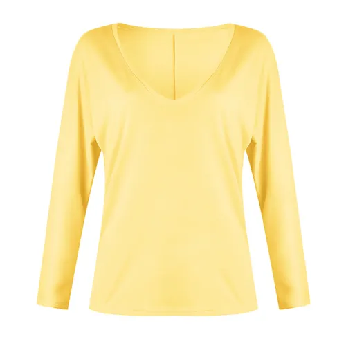American Women Plus Size T-Shirt European Autumn Casual Streetwear PQOM9033