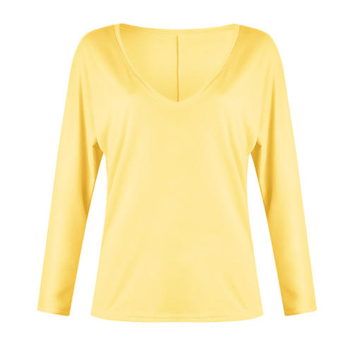 American Women Plus Size T-Shirt European Autumn Casual Streetwear PQOM9033