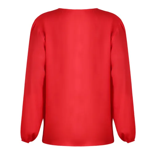 Women Long Sleeve T-Shirts Crew Neck Fashion Botton Tops PQOM9035