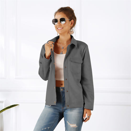 Autumn Casual Loose Coat Faux Suede Jacket for Women PQOM9083C