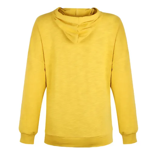 Loose Solid Color Sweatshirts Long-sleeved Hooded Sweater PQOM9077