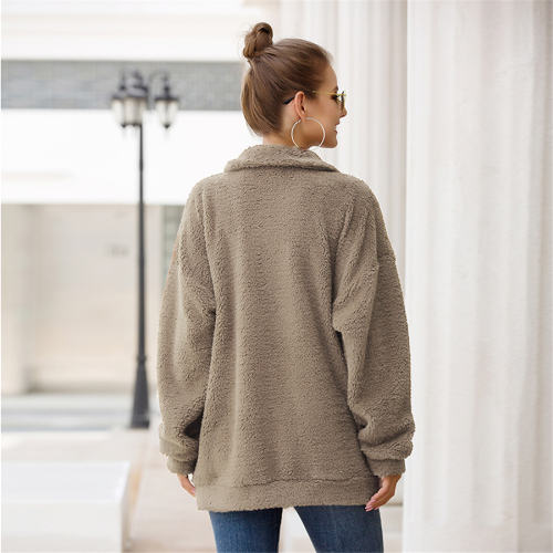 Loose Padded Woolen Coat Winter Jacket for Women PQOM9096A