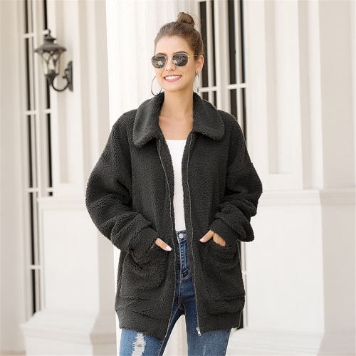 Winter Jacket for Women Loose Padded Woolen Coat PQOM9096B