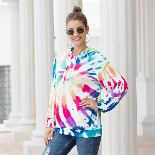Winter Paisley Printed Tops Long Sleeve Autumn Loose Hoodies PQOM9111C