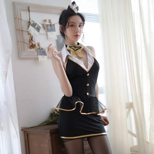 Sexy Stewardess Cosplay Costume Carnival COS Uniform PQAR5164