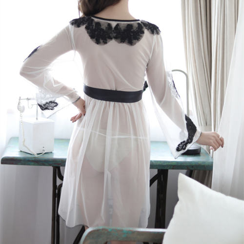 Sexy Mesh Sleepwear for Women Lace Nightgown PQAR5047A