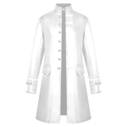 Medieval Retro Clothing Solid Color Men's Retro Coats PQMY002F