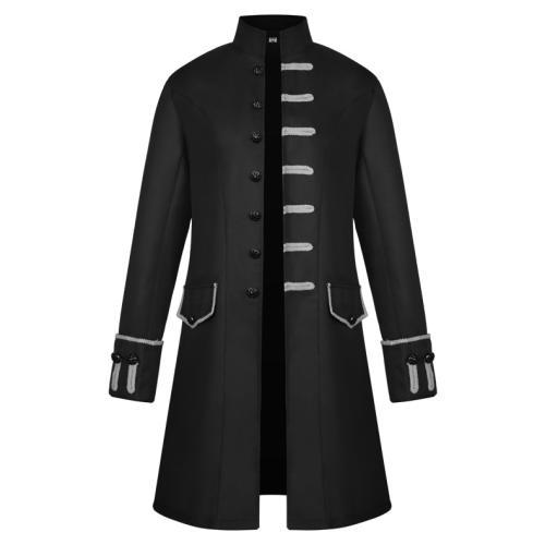 Medieval Retro Clothing Solid Color Men's Retro Coats PQMY002F